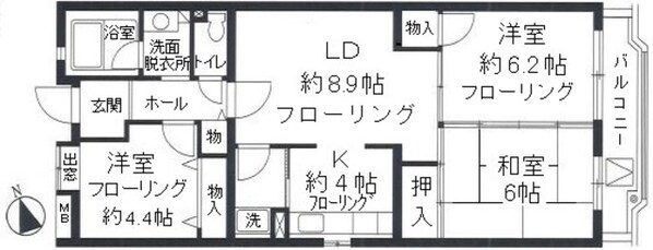 ブランニュー別所１号棟の物件間取画像